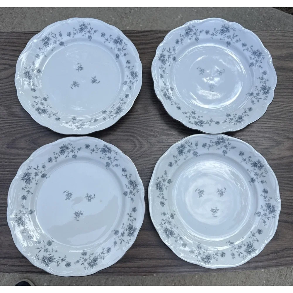 Johann Haviland Blue Garland Bavaria Germany 4 Dinner Plate Set Decor Very Nice